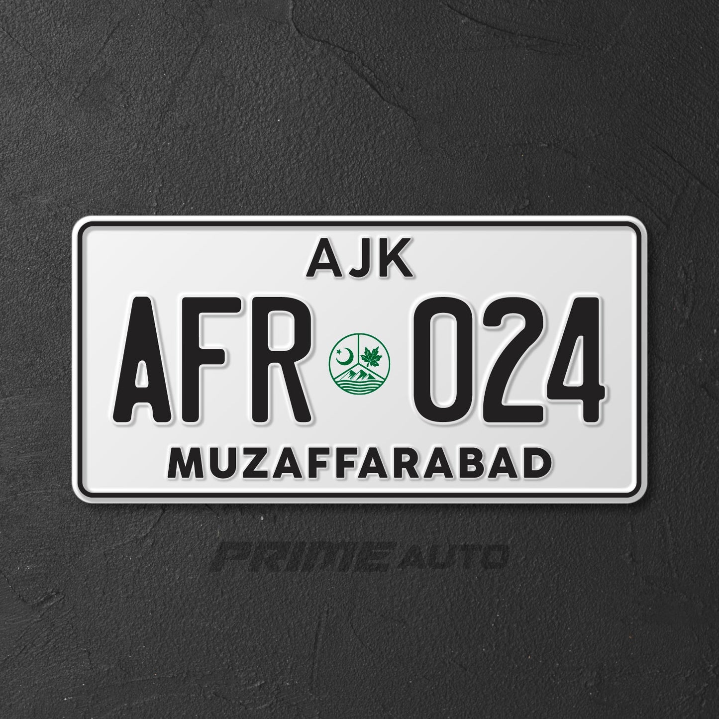 AJK Car Number Plate