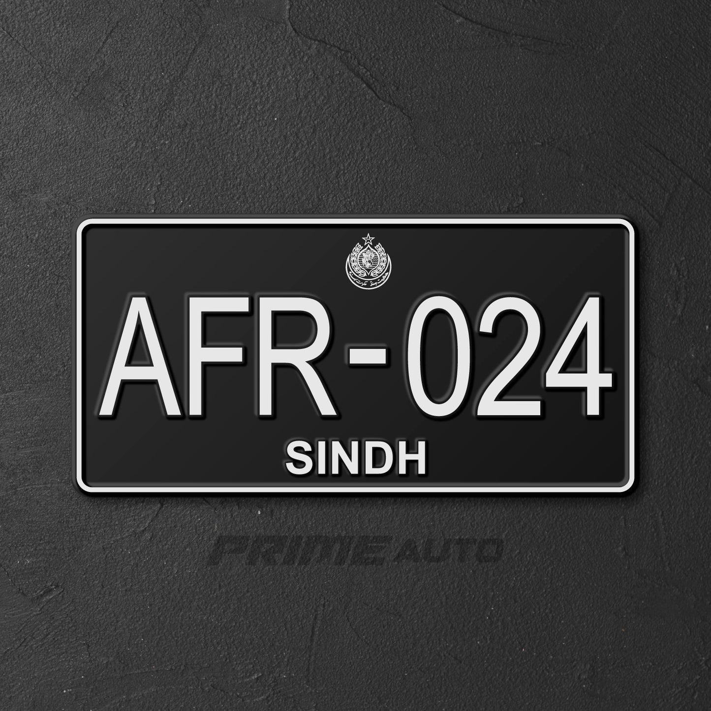 Sindh Black Car Number Plate