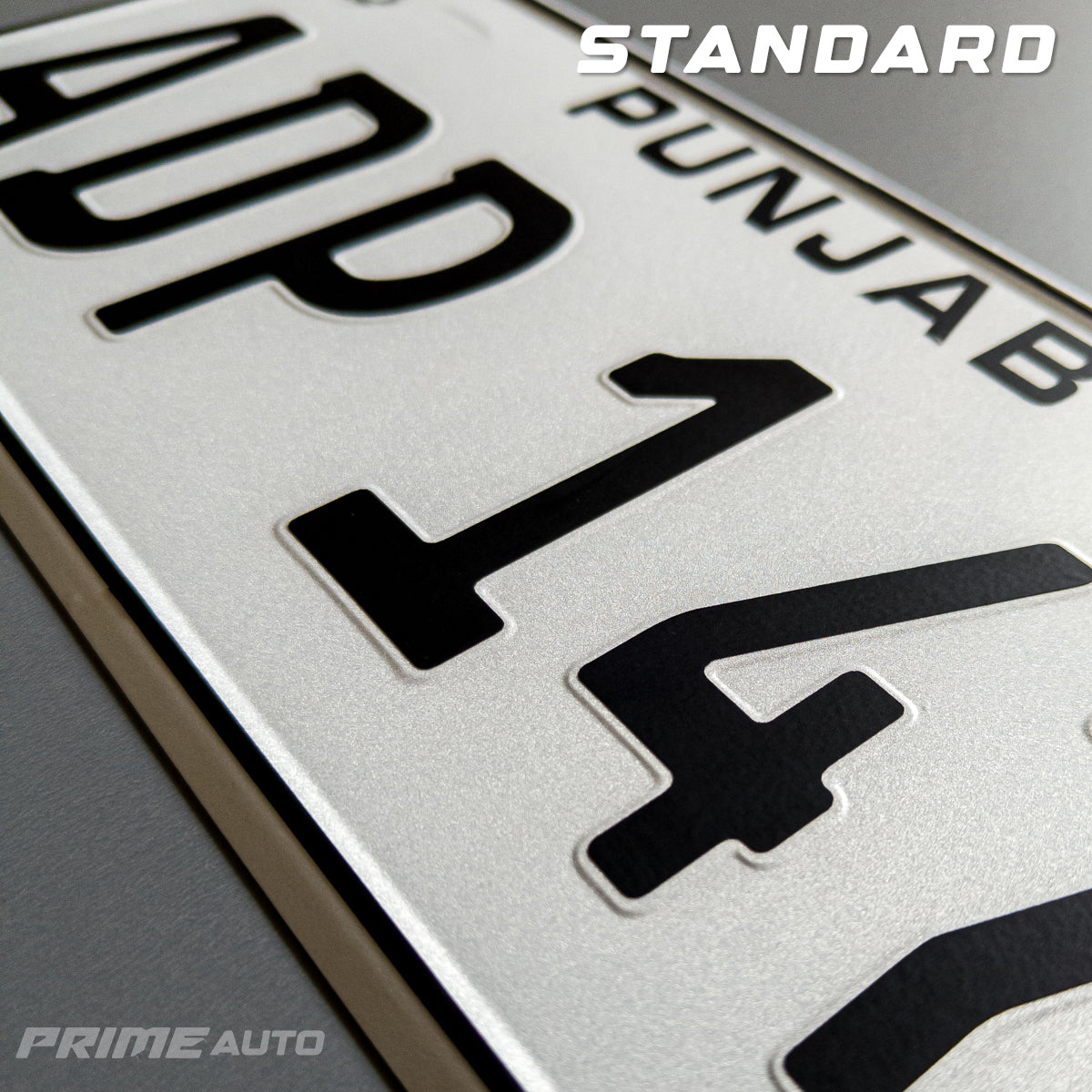 Embossed All Punjab car number plate standard