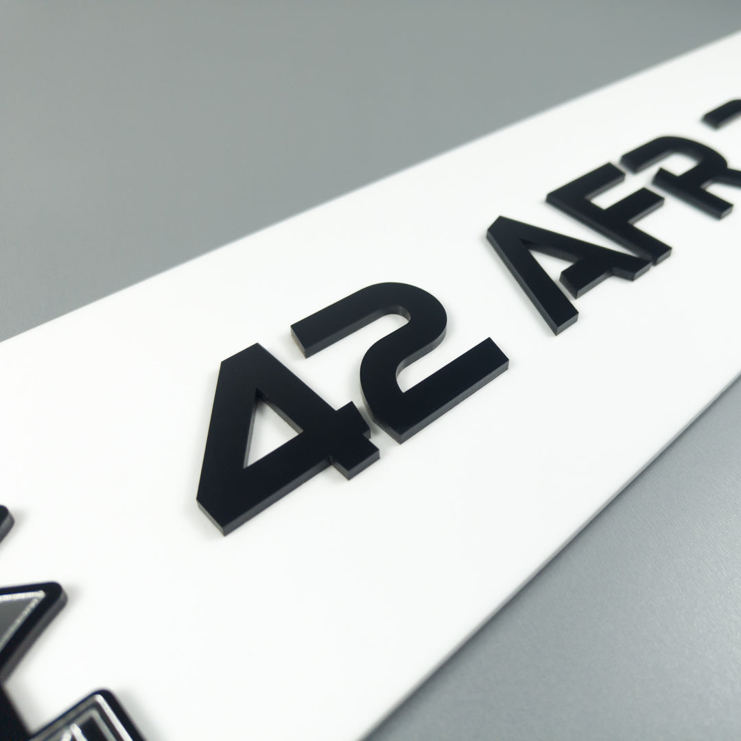 CUSTOM 3D CAR NUMBER PLATE #4