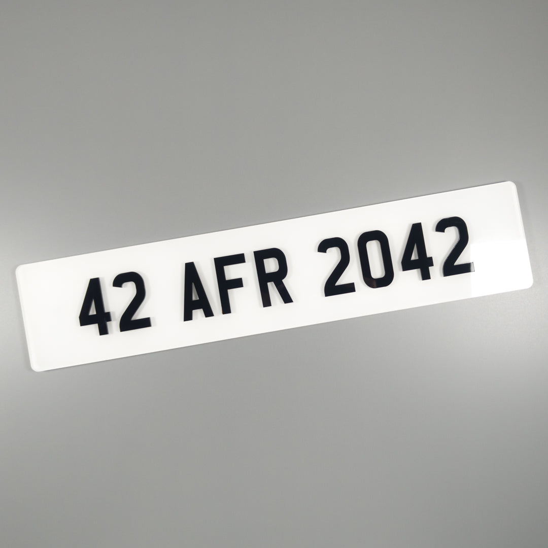 CUSTOM 3D CAR NUMBER PLATE #1