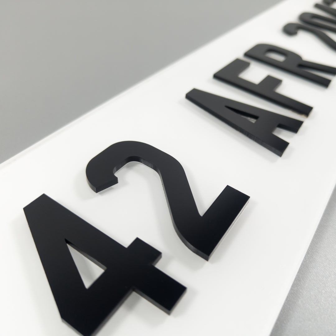 CUSTOM 3D CAR NUMBER PLATE #1