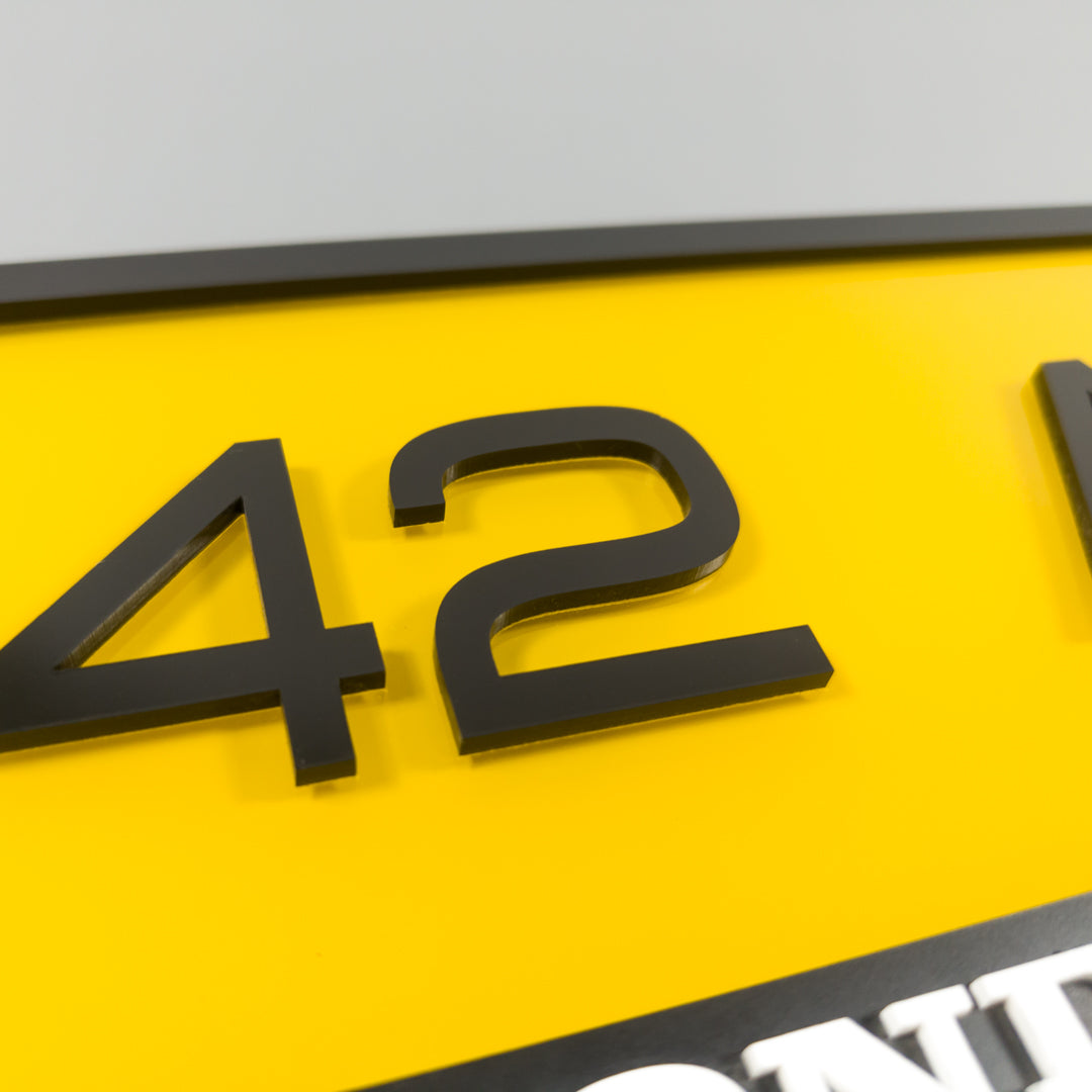 CUSTOM 3D CAR NUMBER PLATE #2