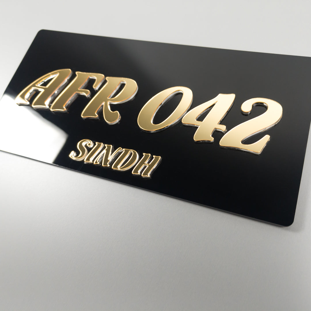 CUSTOM 3D CAR NUMBER PLATE #9