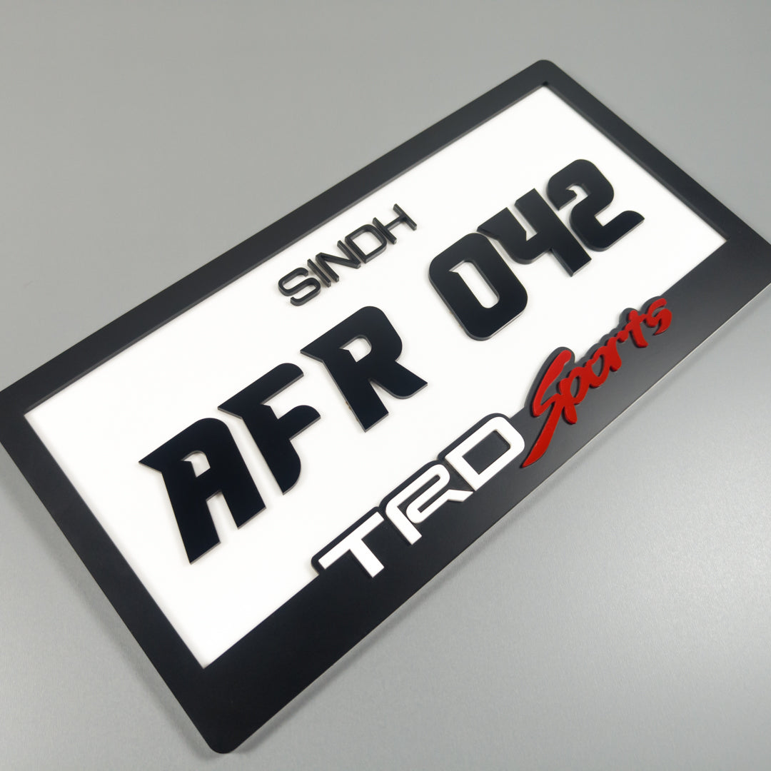 CUSTOM 3D CAR NUMBER PLATE #8