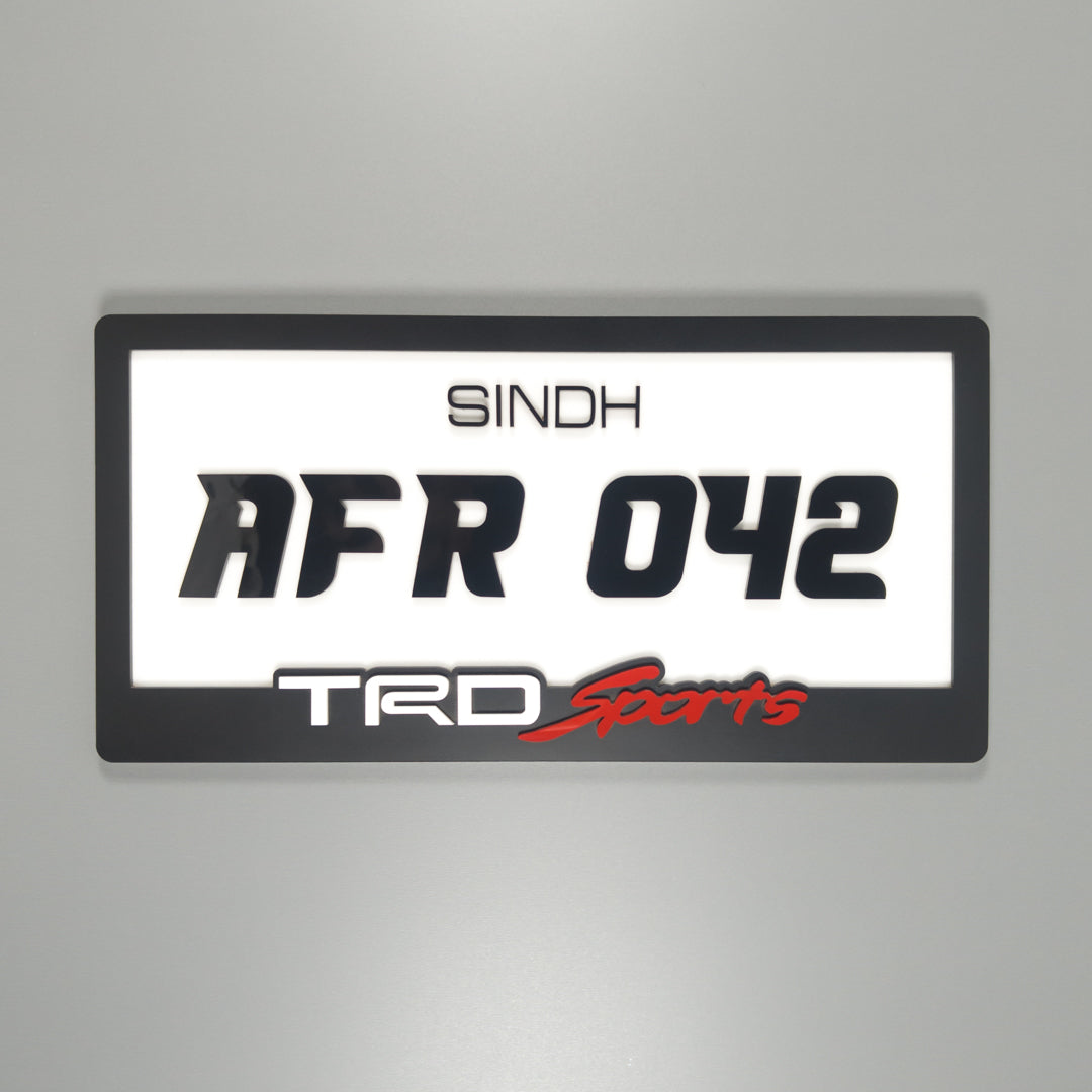CUSTOM 3D CAR NUMBER PLATE #8
