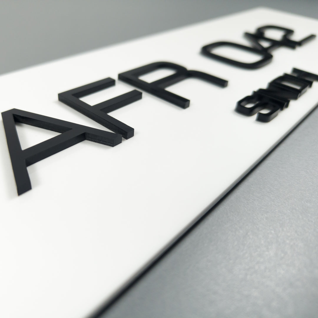 CUSTOM 3D CAR NUMBER PLATE #7