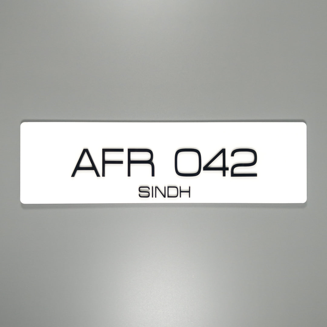 CUSTOM 3D CAR NUMBER PLATE #7