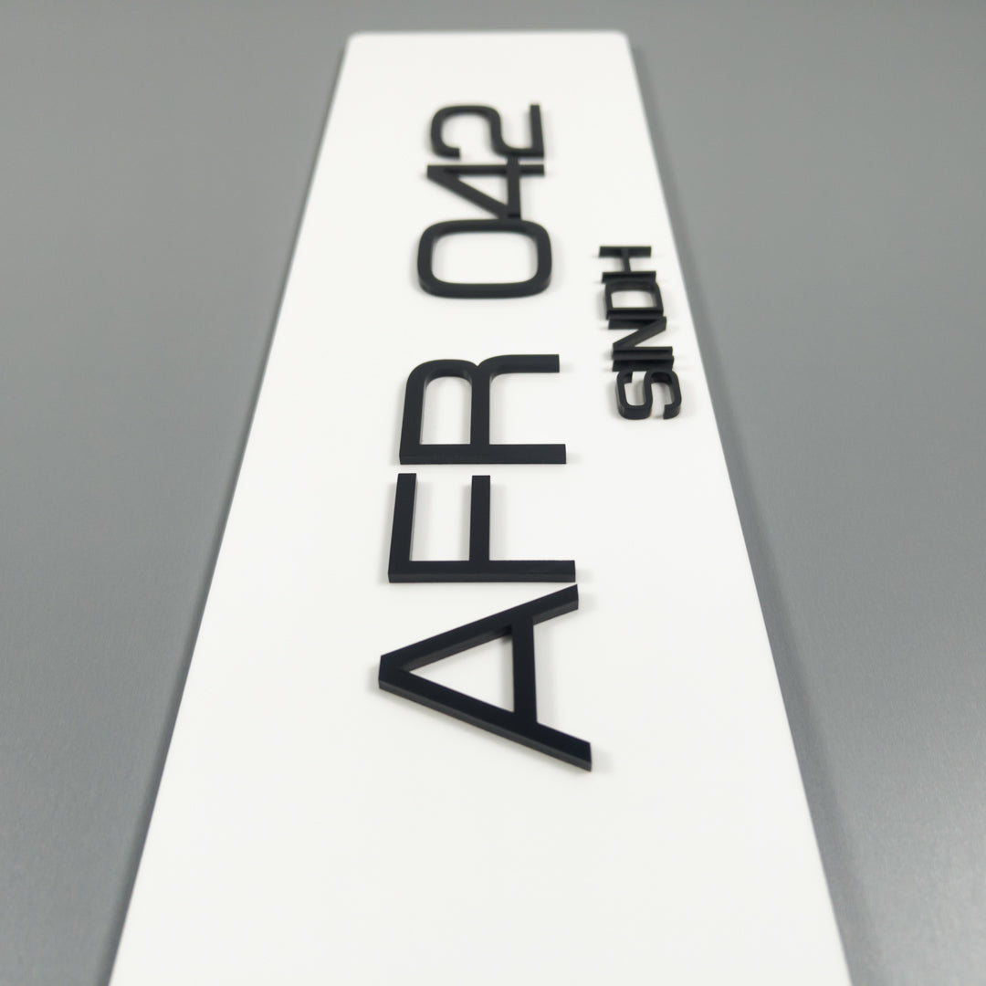 CUSTOM 3D CAR NUMBER PLATE #7