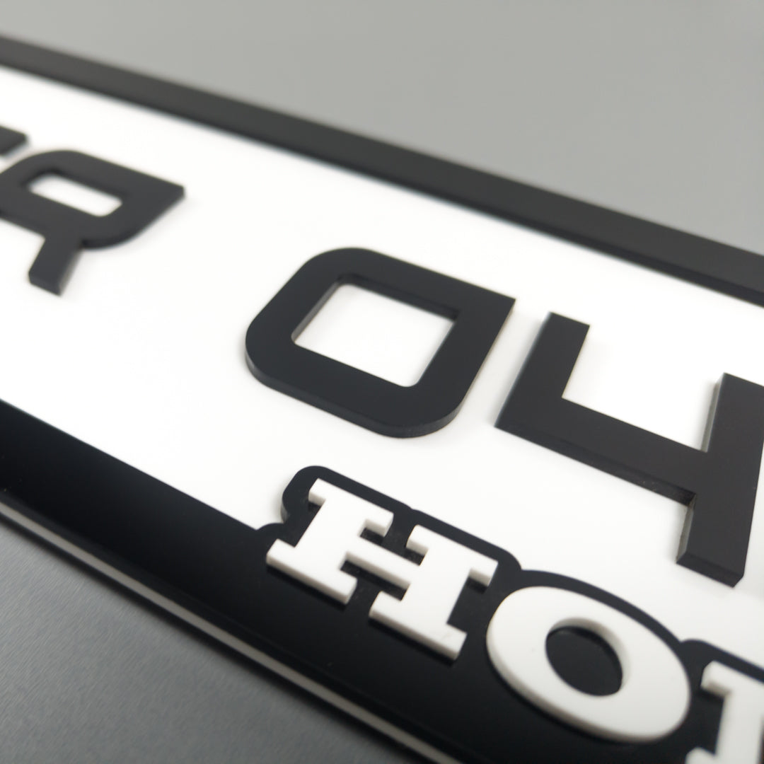 CUSTOM 3D CAR NUMBER PLATE #6