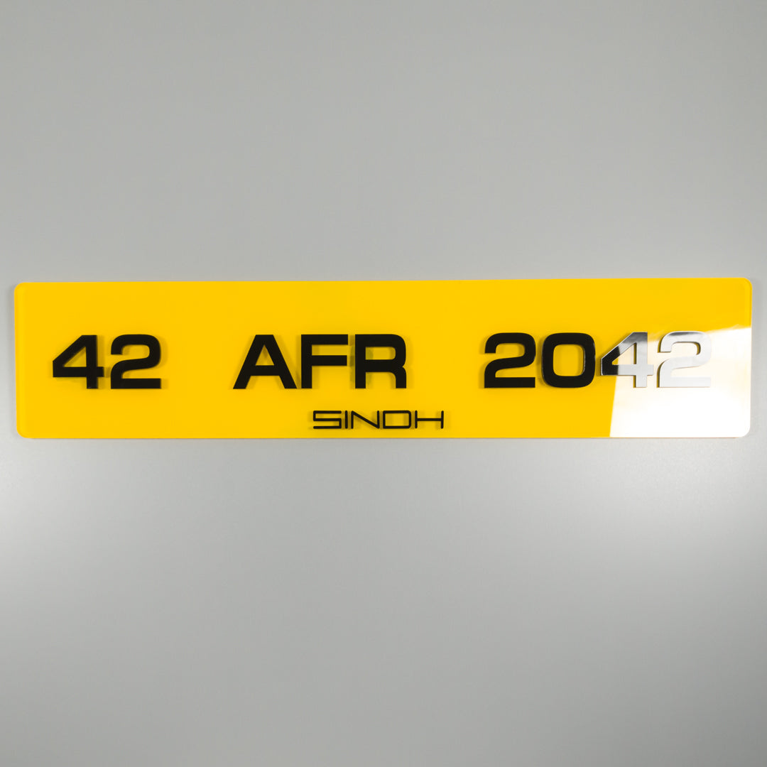 CUSTOM 3D CAR NUMBER PLATE #5