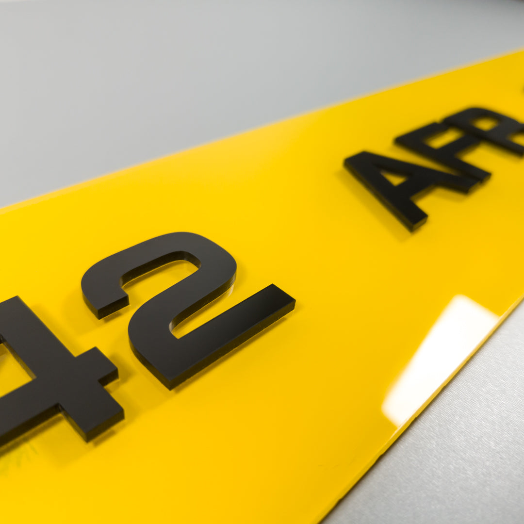 CUSTOM 3D CAR NUMBER PLATE #5
