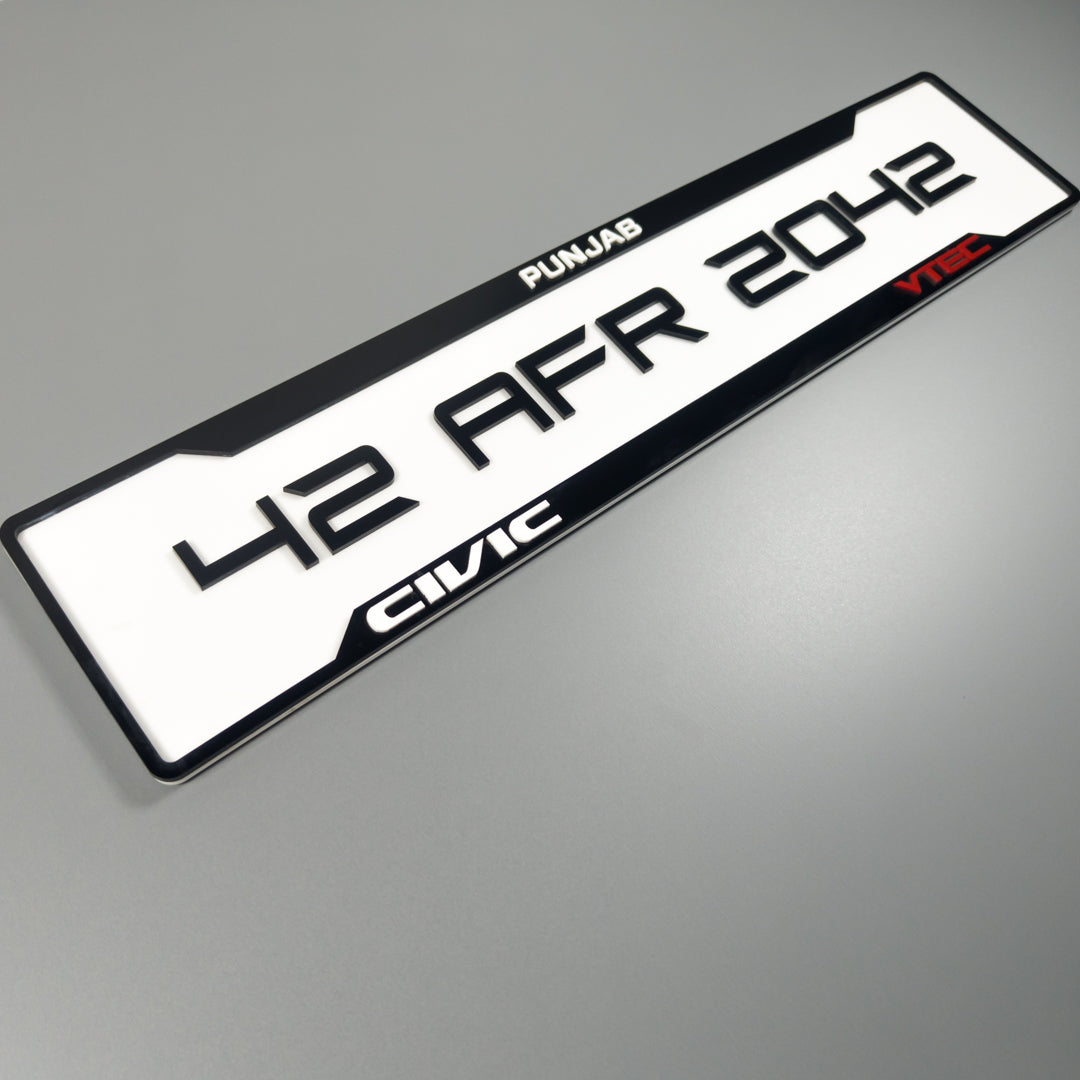 CUSTOM 3D CAR NUMBER PLATE #3