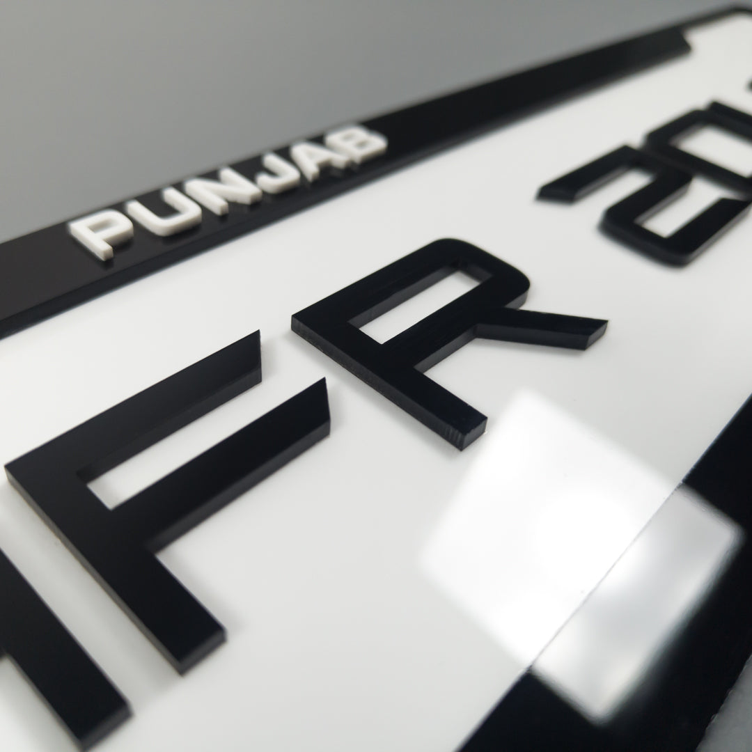 CUSTOM 3D CAR NUMBER PLATE #3