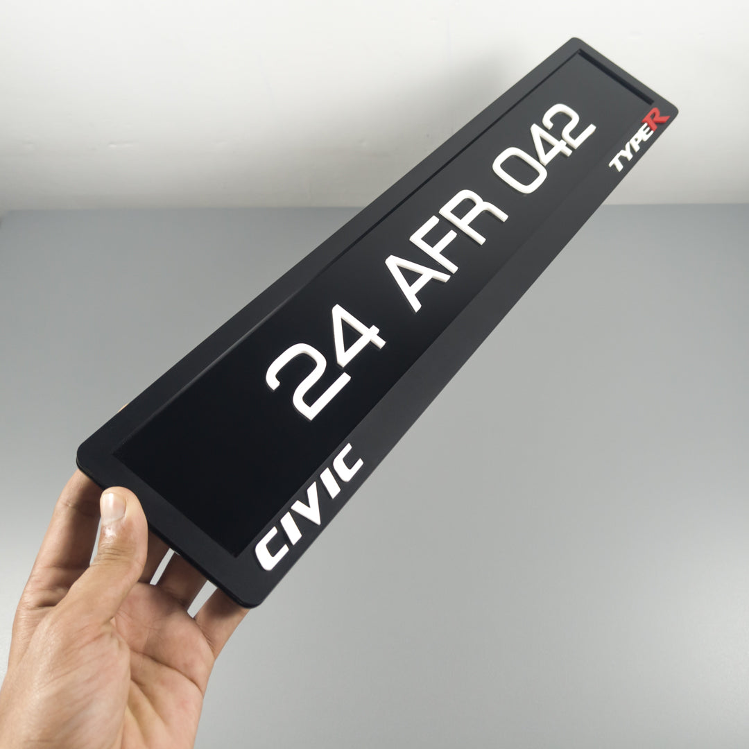 CUSTOM 3D CAR NUMBER PLATE #12