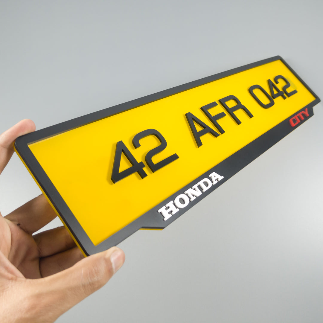 CUSTOM 3D CAR NUMBER PLATE #2