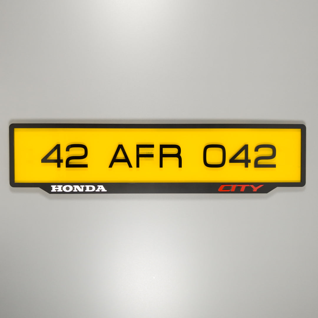 CUSTOM 3D CAR NUMBER PLATE #2