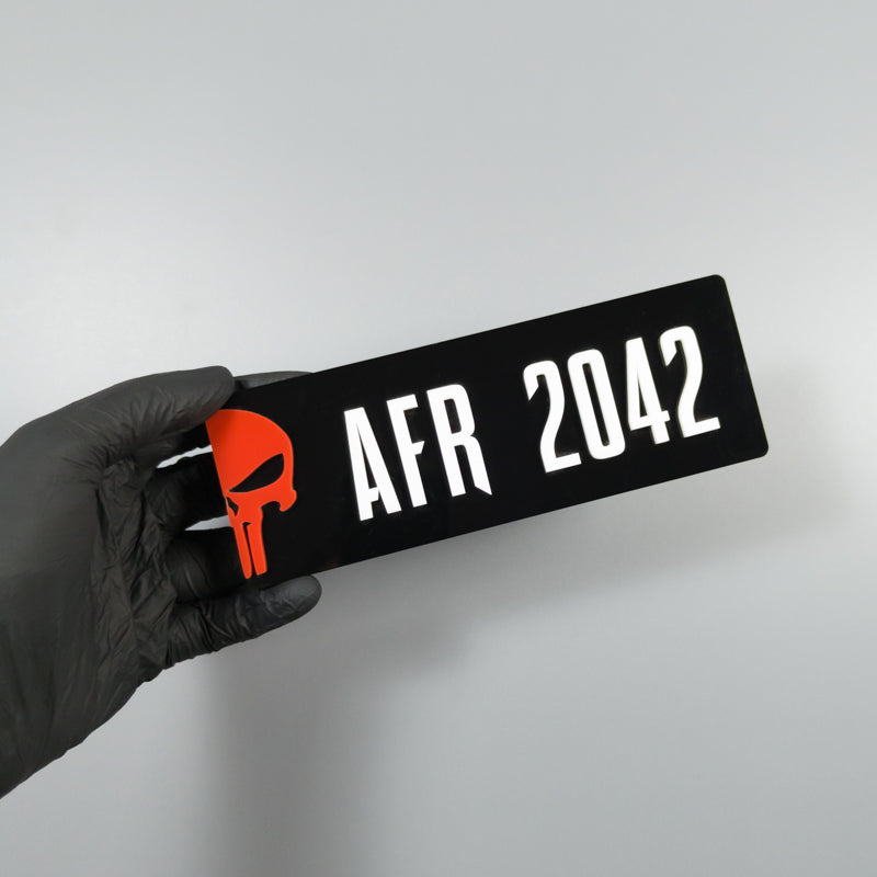 CUSTOM 3D BIKE NUMBER PLATE # 2
