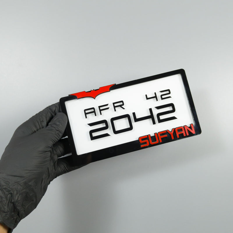 CUSTOM 3D BIKE NUMBER PLATE # 4