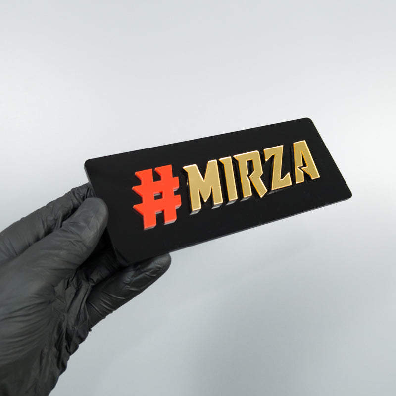 CUSTOM 3D BIKE NUMBER PLATE # 7