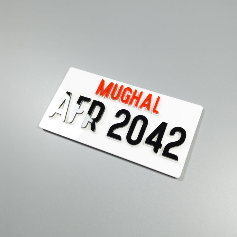 CUSTOM 3D BIKE NUMBER PLATE # 10