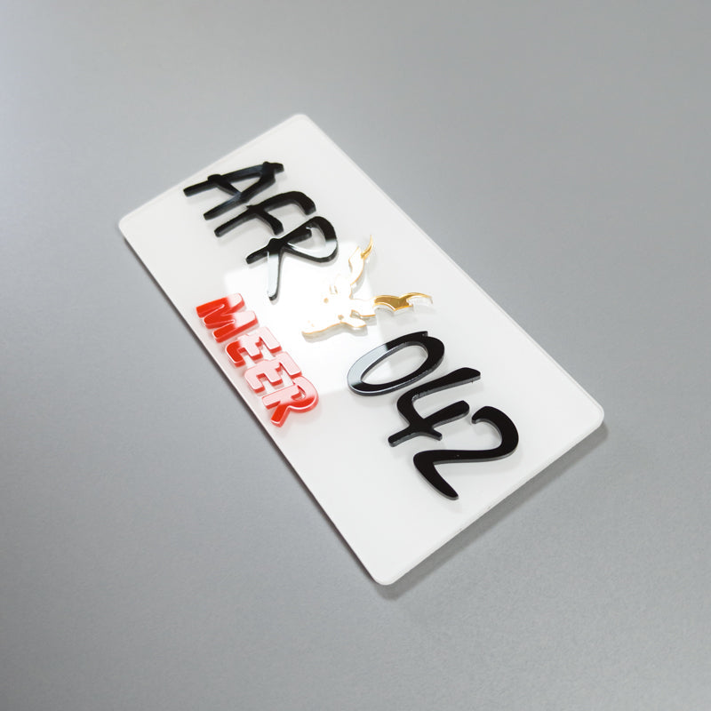 CUSTOM 3D BIKE NUMBER PLATE # 11