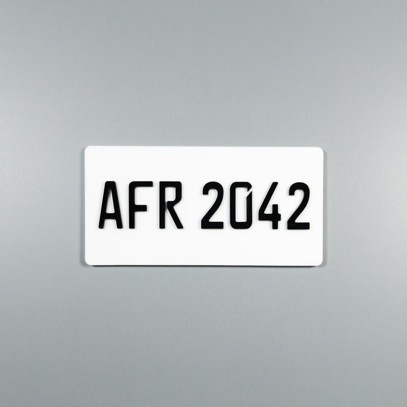 CUSTOM 3D BIKE NUMBER PLATE # 13