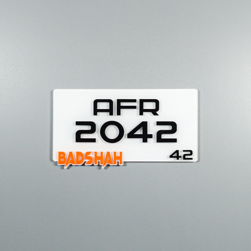 CUSTOM 3D BIKE NUMBER PLATE # 14