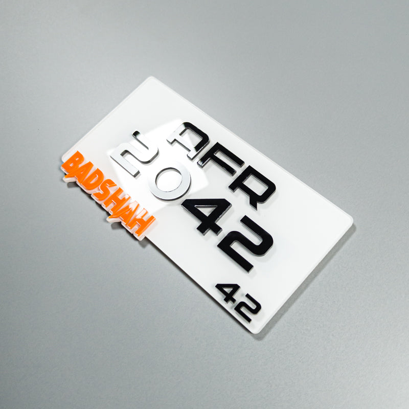 CUSTOM 3D BIKE NUMBER PLATE # 14