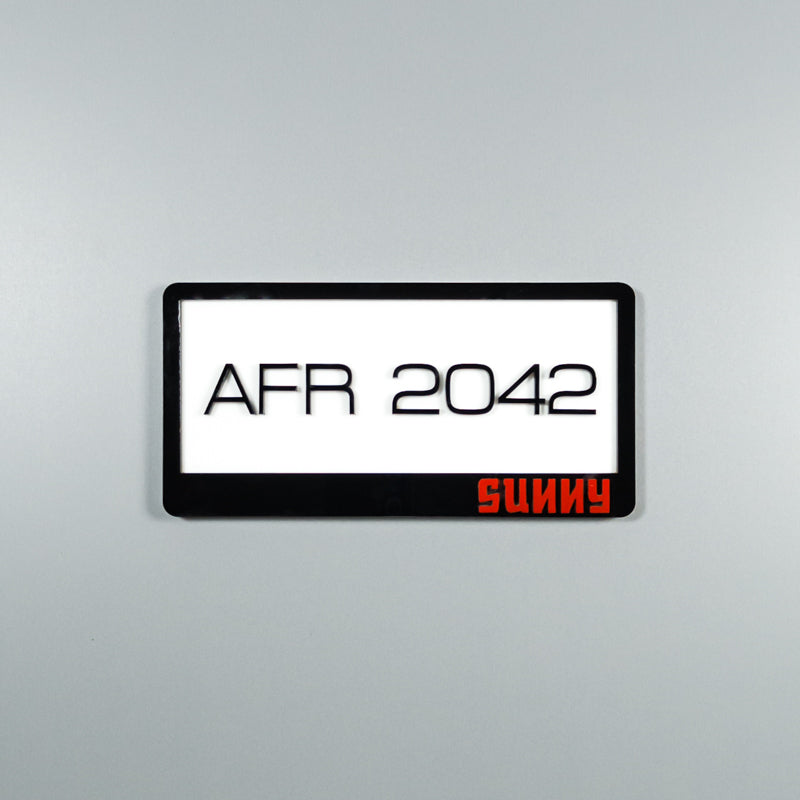CUSTOM 3D BIKE NUMBER PLATE # 22
