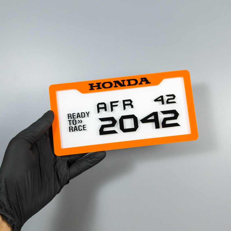 CUSTOM 3D BIKE NUMBER PLATE # 23