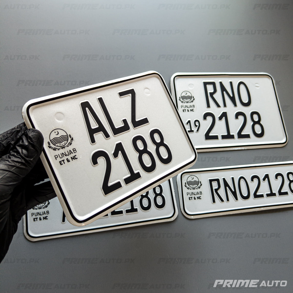 new all punjab bike embossed number plates rear