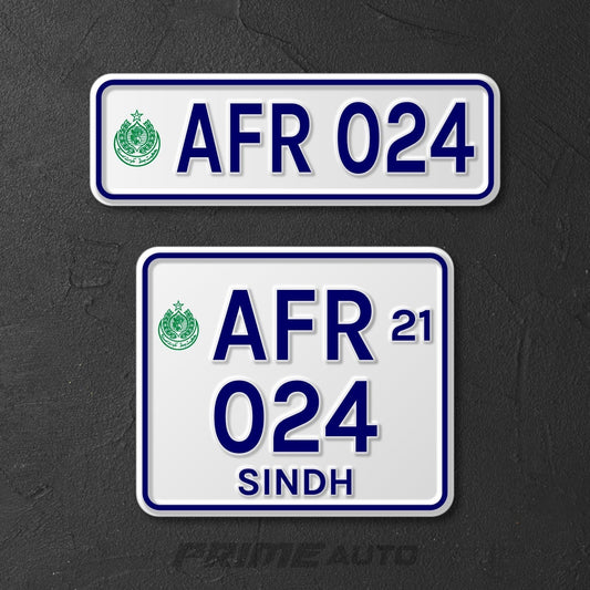 Sindh Bike Number Plate