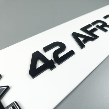 CUSTOM 3D CAR NUMBER PLATE #4