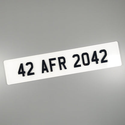 CUSTOM 3D CAR NUMBER PLATE #1