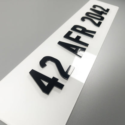 CUSTOM 3D CAR NUMBER PLATE #1