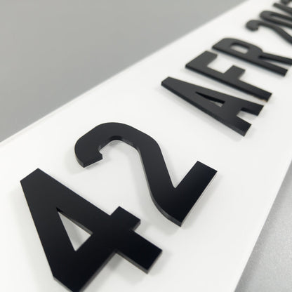 CUSTOM 3D CAR NUMBER PLATE #1