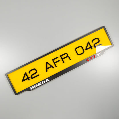 CUSTOM 3D CAR NUMBER PLATE #2
