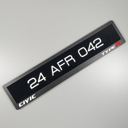 CUSTOM 3D CAR NUMBER PLATE #12