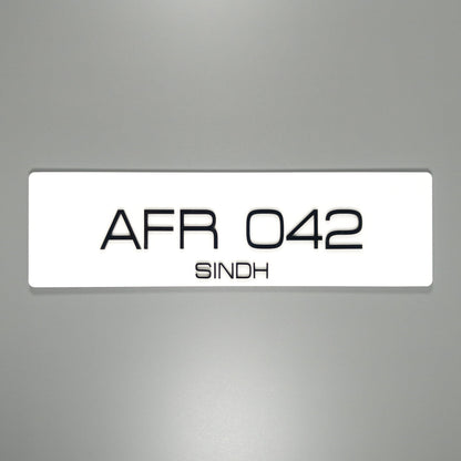 CUSTOM 3D CAR NUMBER PLATE #7