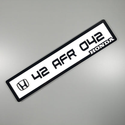 CUSTOM 3D CAR NUMBER PLATE #6