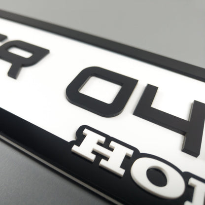 CUSTOM 3D CAR NUMBER PLATE #6