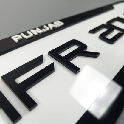 CUSTOM 3D CAR NUMBER PLATE #3