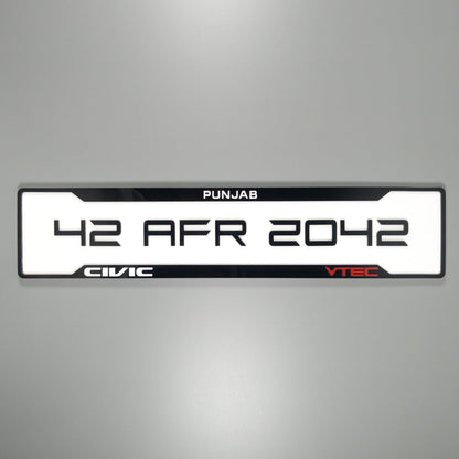 CUSTOM 3D CAR NUMBER PLATE #3