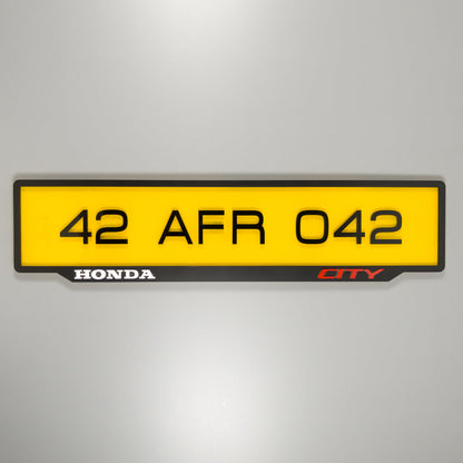 CUSTOM 3D CAR NUMBER PLATE #2