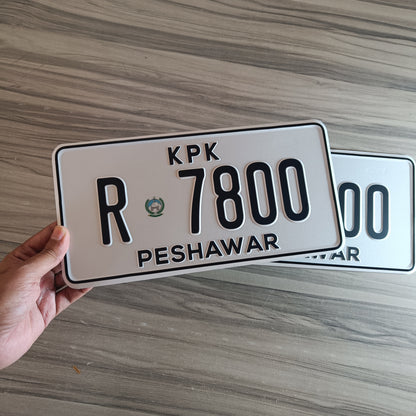 KPK embossed number plate peshawar