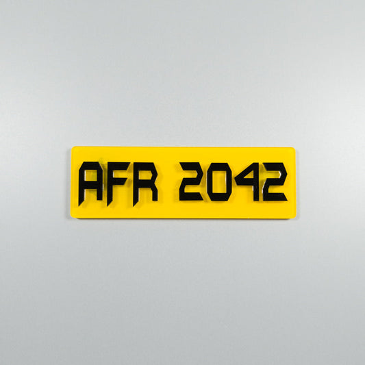 CUSTOM 3D BIKE NUMBER PLATE # 3