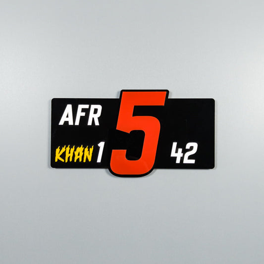 CUSTOM 3D BIKE NUMBER PLATE # 5