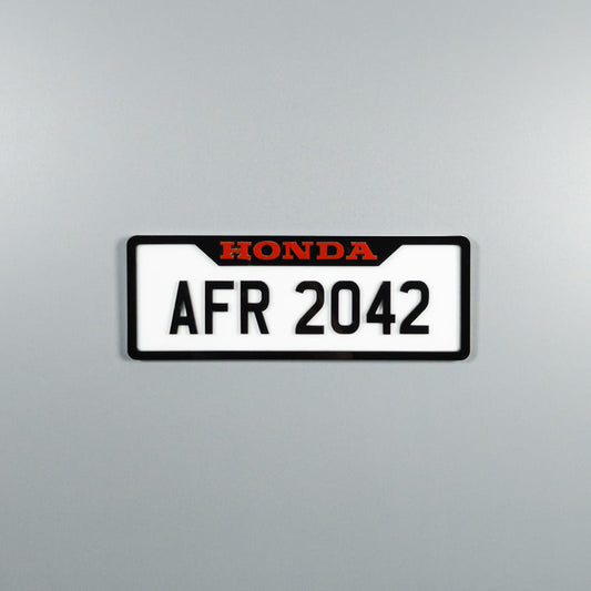CUSTOM 3D BIKE NUMBER PLATE # 15