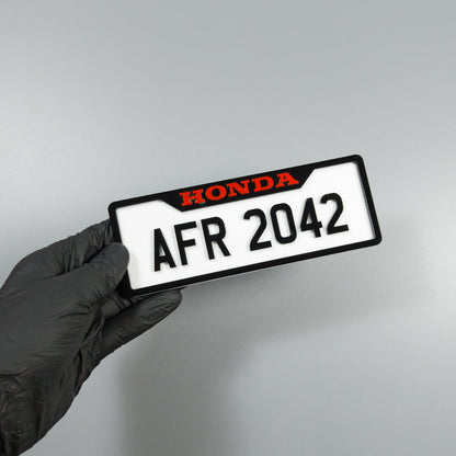 CUSTOM 3D BIKE NUMBER PLATE # 15